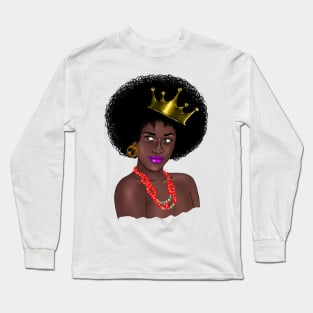 Afro Queen Melanin Long Sleeve T-Shirt